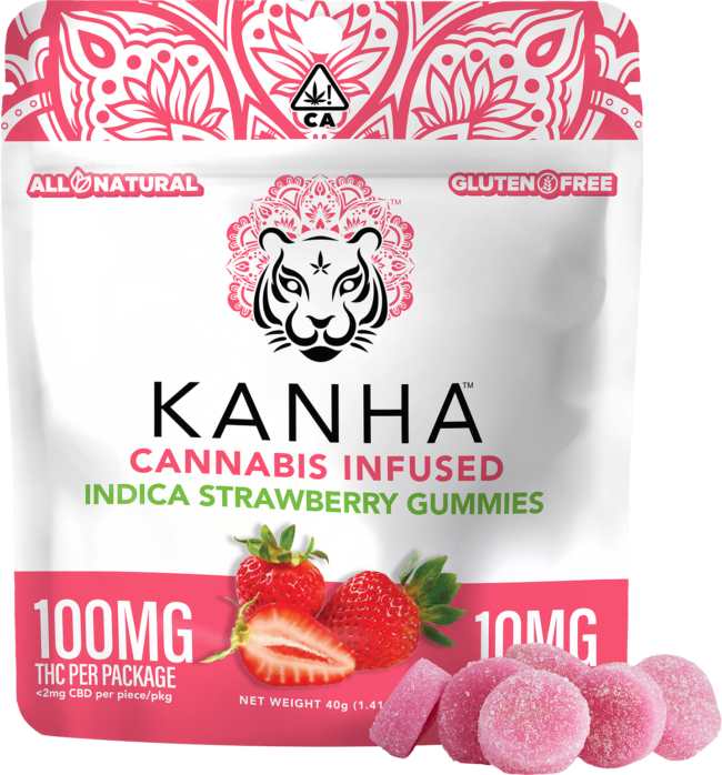 Indulge in Sweet Strawberry Bliss with Kanha Indica Terpene Gummies